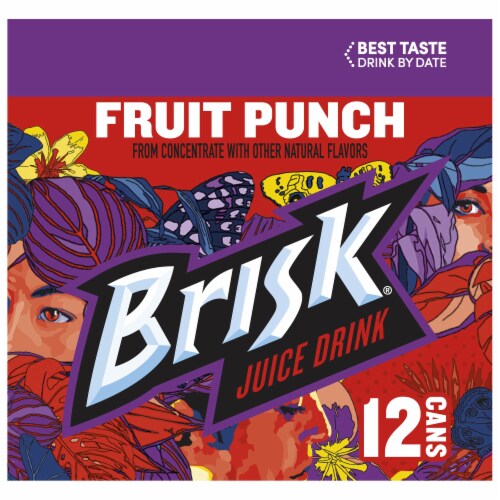 Brisk Fruit Punch Juice Drink Perspective: left