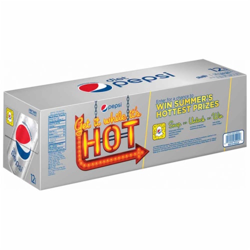 Diet Pepsi Cola Soda Can Perspective: left