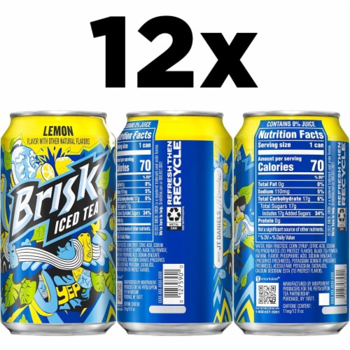 Brisk Iced Tea Lemon Perspective: left
