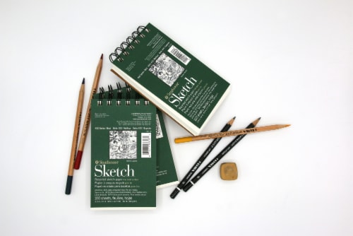 Strathmore 400 Series Pocket Recycled Sketch Paper Pad - 24 Sheet - White Perspective: left