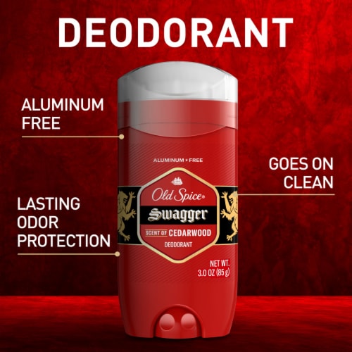Old Spice Red Collection for Men Aluminum-Free Deodorant Swagger Scent Perspective: left
