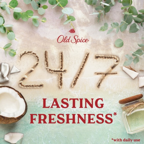 Old Spice Gentleman's Blend Aluminum Free Eucalyptus with Coconut Oil Deodorant Perspective: left