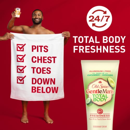 Old Spice® Gentle Man's Total Body Cucumber + Avocado Deodorant Cream Perspective: left