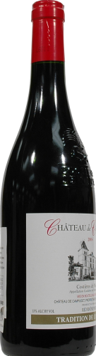 Chateau De Campuget Red Blend Wine Perspective: left