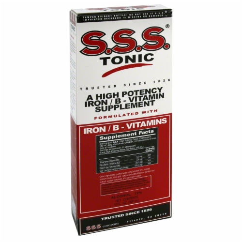 S.S.S. Tonic® Iron & B-Vitamins Liquid Perspective: left