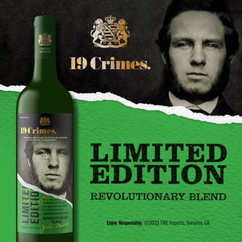 19 Crimes Revolutionary Blend Red Wine Perspective: left