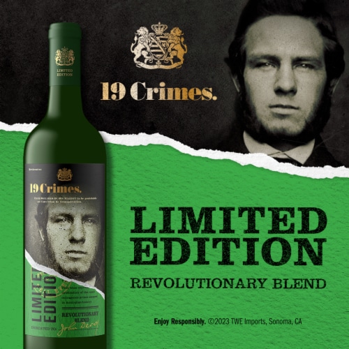 19 Crimes Revolutionary Blend Red Wine Perspective: left