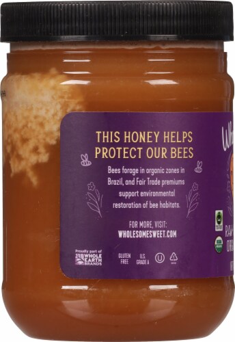 Wholesome™ Sweeteners Organic Raw Unfiltered Honey Perspective: left