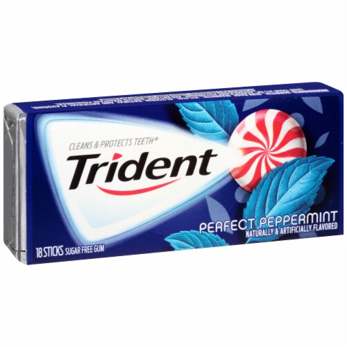 Trident Perfect Peppermint Gum Perspective: left