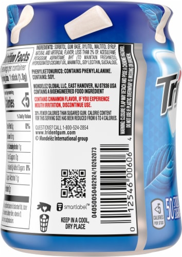 Trident Unwrapped Original Flavor Sugar Free Gum Perspective: left