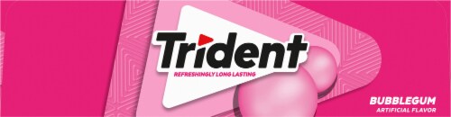 Trident Sugar Free Bubblegum Gum Perspective: left