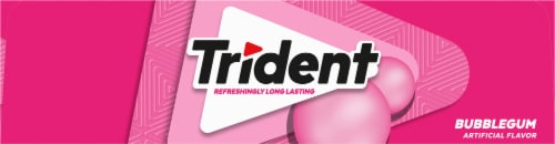 Trident Sugar Free Bubblegum Gum Perspective: left