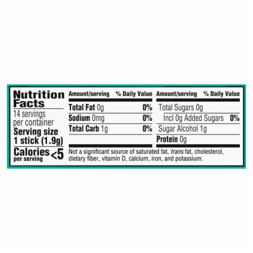 Trident Minty Sweet Twist Sugar Free Gum Perspective: left