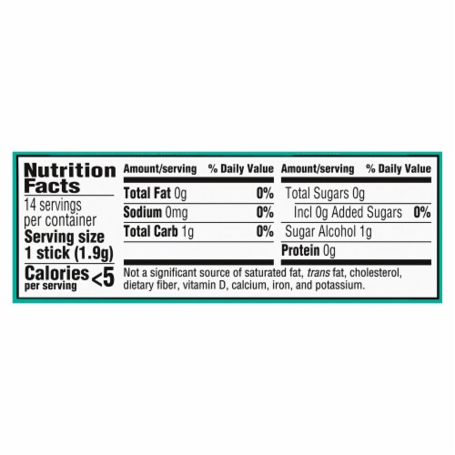 Trident Minty Sweet Twist Sugar Free Gum Perspective: left