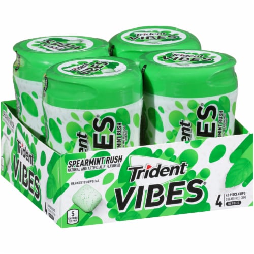 Trident Vibes Spearmint Rush Gum Perspective: left