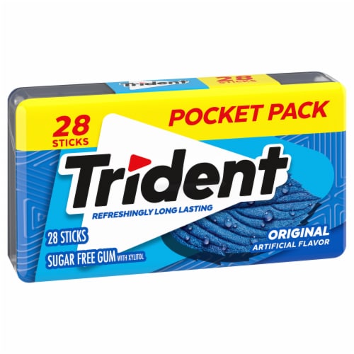 Trident Pocket Pack Sugar Free Original Gum Perspective: left