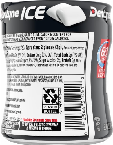 Dentyne Ice Sugar Free Arctic Chill Gum Perspective: left