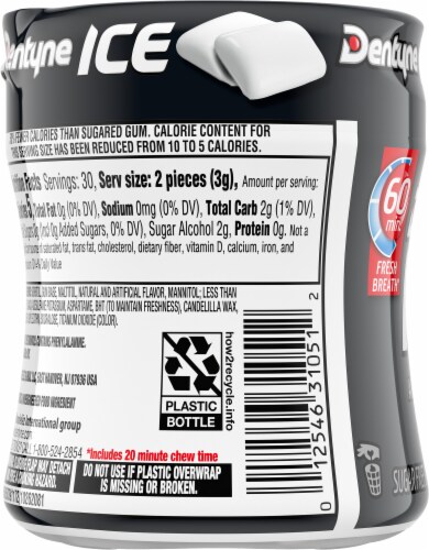 Dentyne Ice Sugar Free Arctic Chill Gum Perspective: left