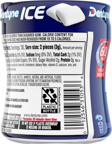 Dentyne Ice Peppermint Sugar Free Gum Perspective: left