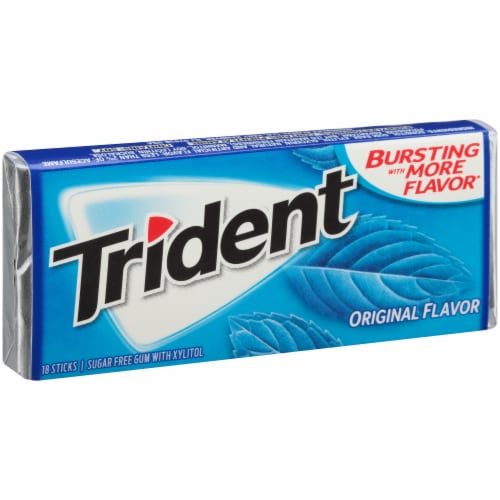 Trident Original Flavor Sugar Free Gum Perspective: left