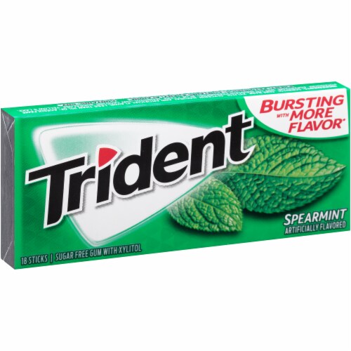 Trident Spearmint Gum Perspective: left