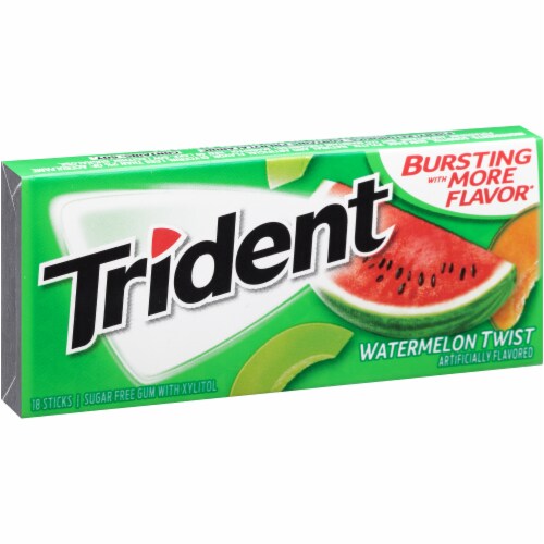 Trident Watermelon Twist Gum Perspective: left