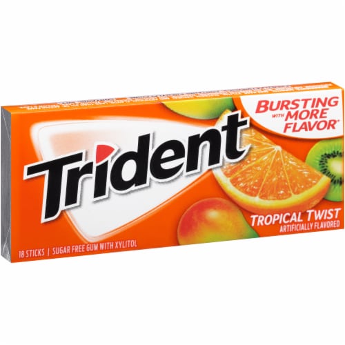Trident Tropical Twist Gum Perspective: left