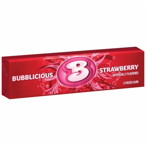 Bubblicious Strawberry Bubble Gum Perspective: left