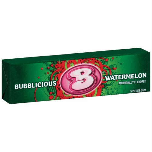 Bubblicious Watermelon Gum Perspective: left