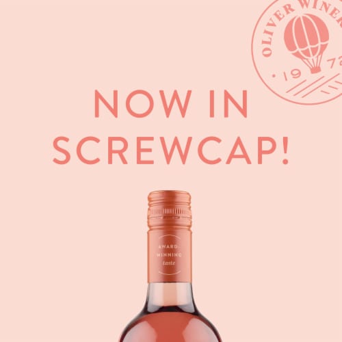 Oliver Winery Sweet Rose Wine Perspective: left