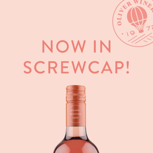 Oliver Winery Sweet Rosé Wine Perspective: left
