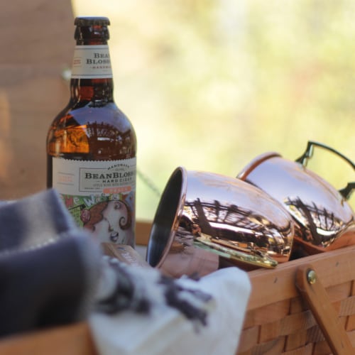 Oliver Winery Beanblossom Peach Hard Cider Perspective: left