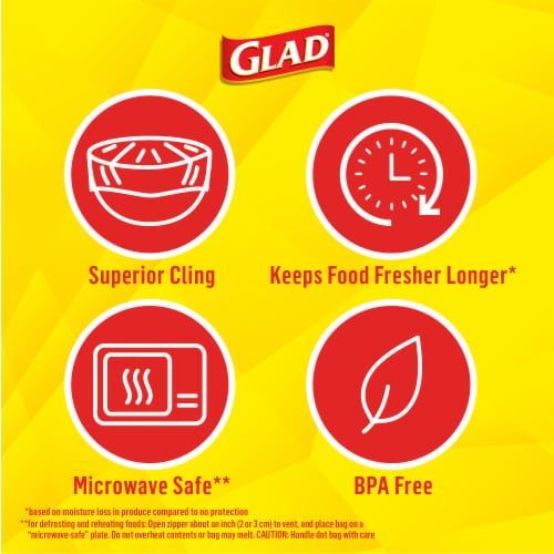 Glad Cling N Seal Plastic Food Wrap, 200 sf - Fry's Food Stores