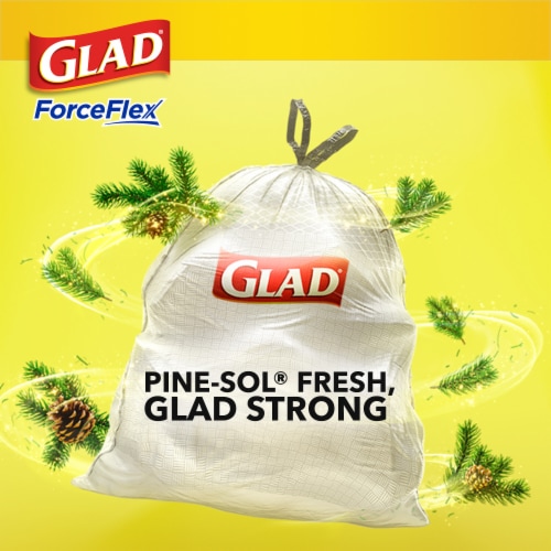 Glad ForceFlex Drawstring Large Trash Bags Pine-Sol Original Scent, 25 ct -  Kroger