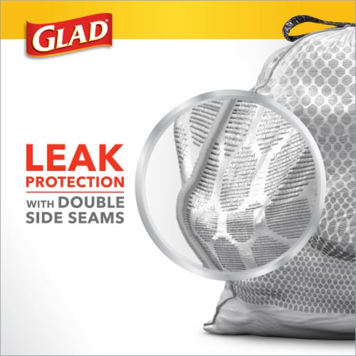 Glad ForceFlex Tall Kitchen Drawstring Trash Bags Perspective: left