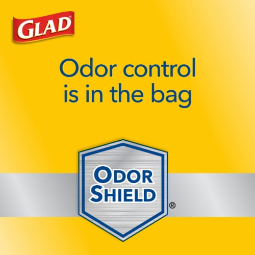 Glad ForceFlex OdorShield Tall Kitchen Drawstring Trash Bags Perspective: left