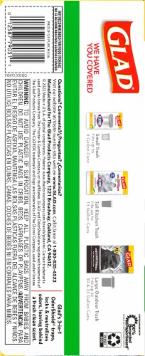 Glad® Force Flex Plus With Gain and Frebreze Trash Bags Perspective: left
