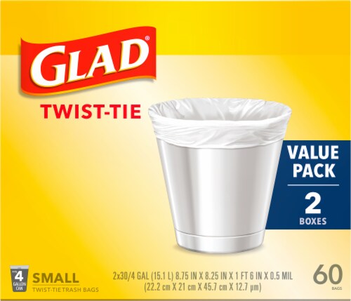 Glad Quick-Tie Heavy Duty 30 Gallon Large Trash Bags 10ct