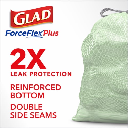 Glad ForceFlexPlus Tall Kitchen Febreze Sweet Citron and Lime Trash Bags Perspective: left