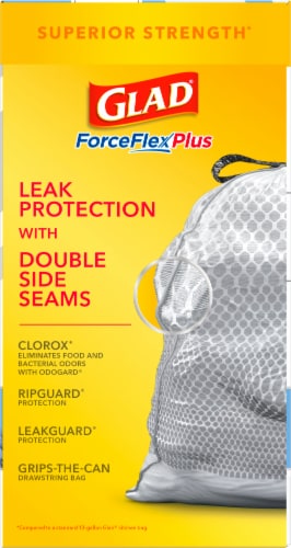 Glad ForceFlex Plus Tall Trash Bags with Clorox