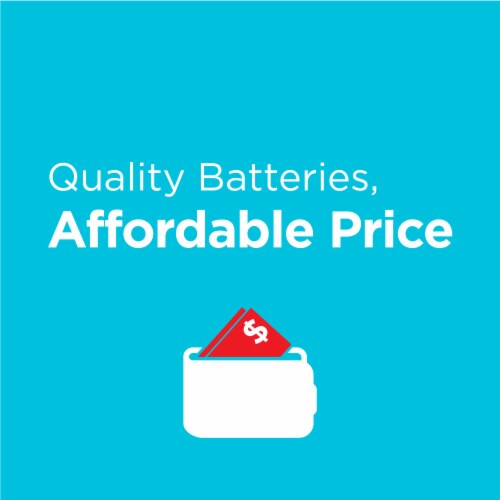 Rayovac® High Energy™ AA Alkaline Batteries Perspective: left