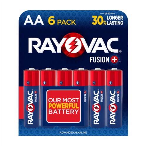 Rayovac Fusion Alkaline AA Batteries - 6 Pack Perspective: left
