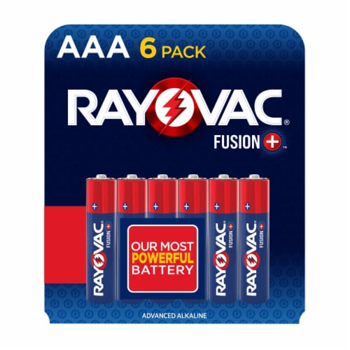 Rayovac Fusion Alkaline AAA Batteries - 6 Pack Perspective: left