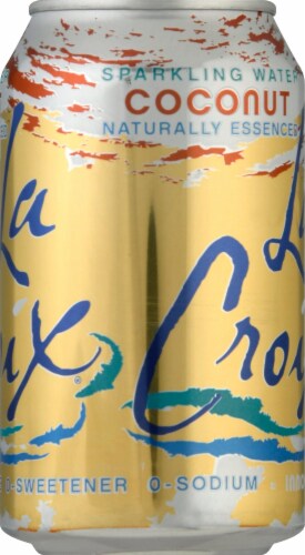 LaCroix® Coconut Flavored Sparkling Water Can Perspective: left