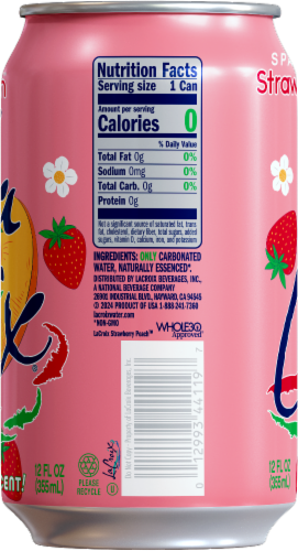 LaCroix® Strawberry Peach Sparkling Water Cans