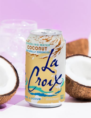 LaCroix Coconut Sparkling Water Perspective: left
