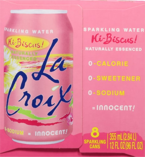 LaCroix® Hi-Biscus! Flavored Sparkling Water Cans Perspective: left