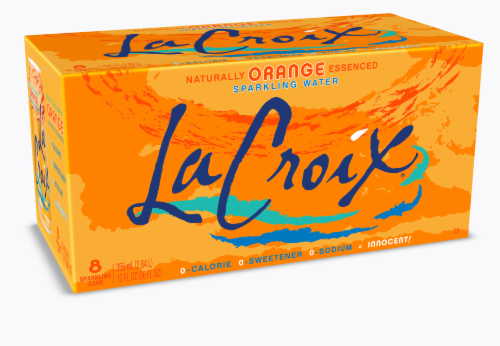 LaCroix® Orange Flavored Sparkling Water Cans Perspective: left