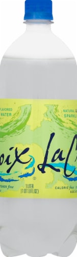 LaCroix Lime Flavored Sparkling Bottled Water Perspective: left
