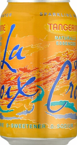 LaCroix® Tangerine Flavored Sparkling Water Can Perspective: left